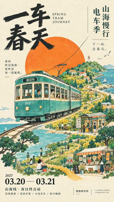 Retro Hand-Drawn Cultural Event Poster