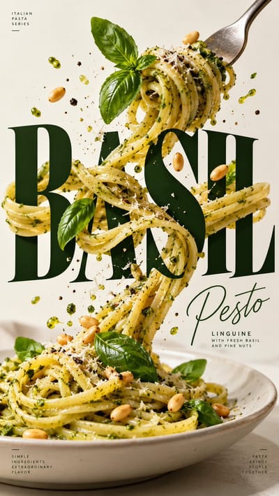 Food-Weaving Typography Poster