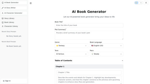 image of AI Book Generator