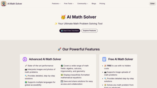 image of AI Math Solver
