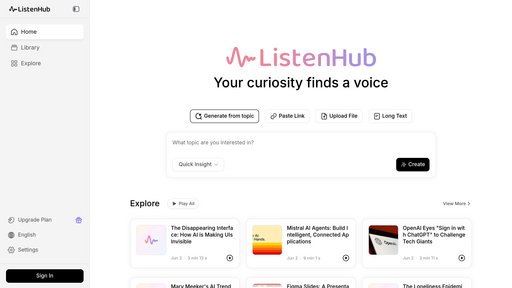 image of ListenHub