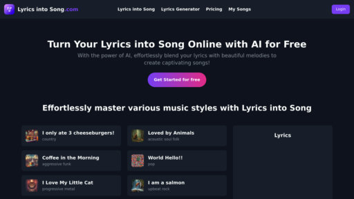 Lyrics Into Song AI