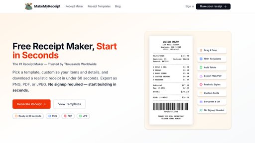 MakeMyReceipt