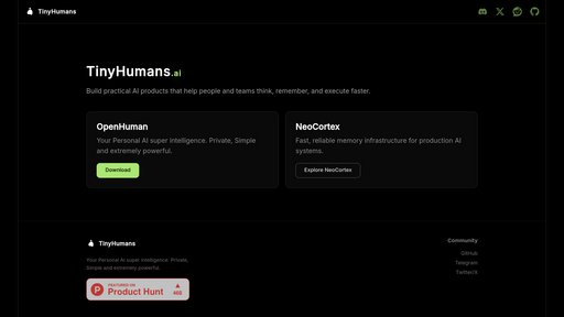 image of OpenHuman by TinyHumans