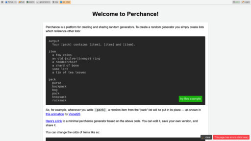 image of Perchance