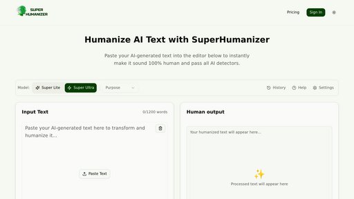 image of SuperHumanizer