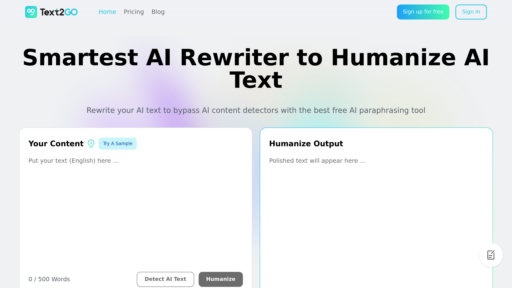 image of Text2Go AI