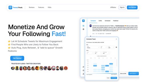 image of TweetPeek AI