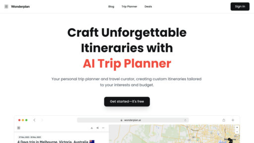 image of Wonderplan AI