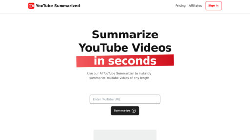image of YouTube Summarized