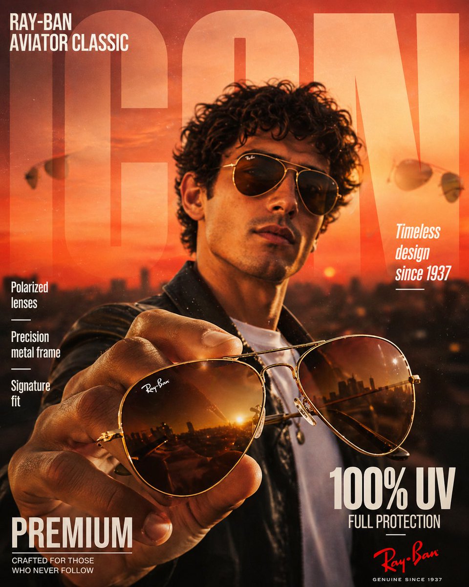 Affiches de campagne lunettes premium