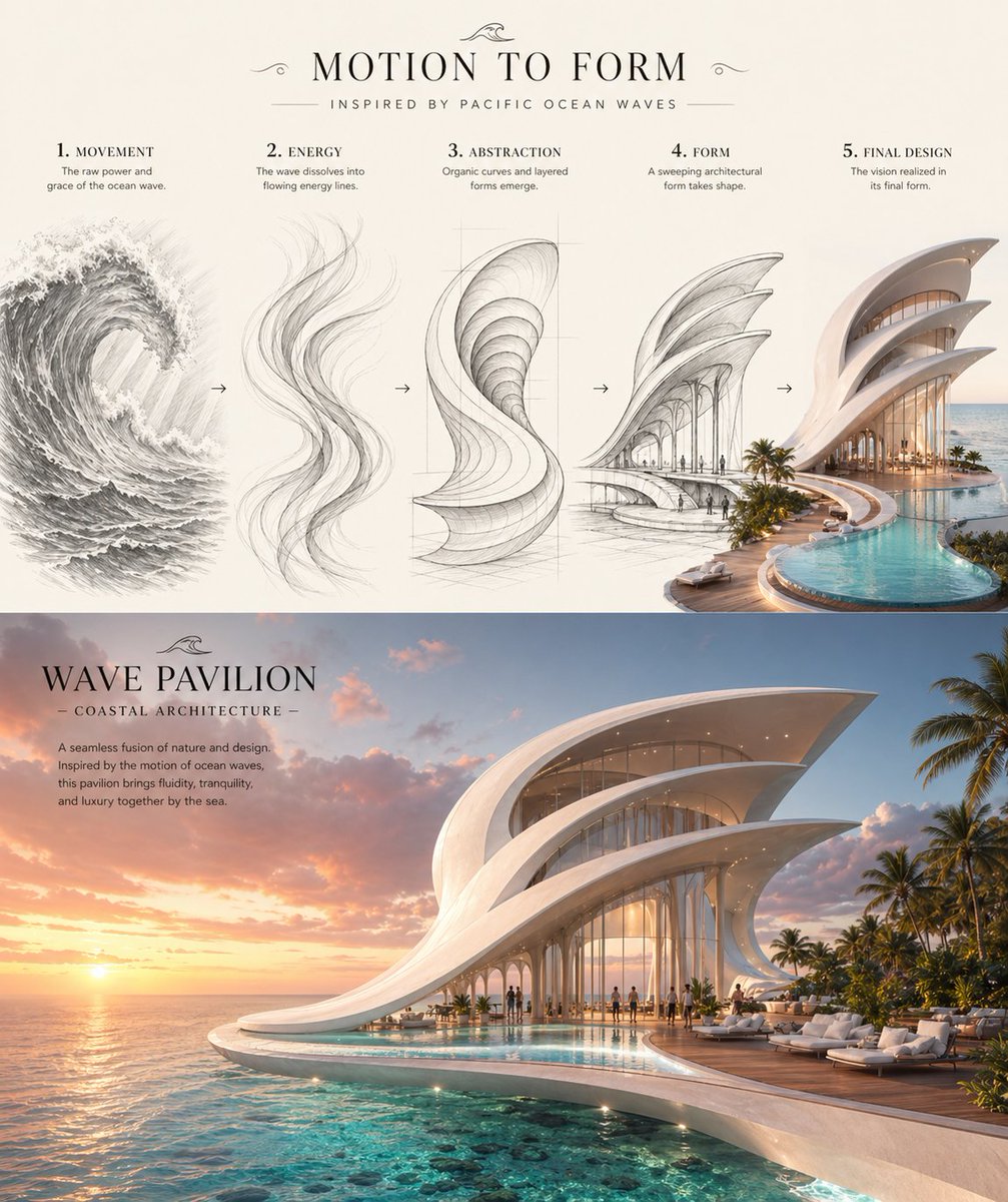 From Wave to Pavilion Architecture
