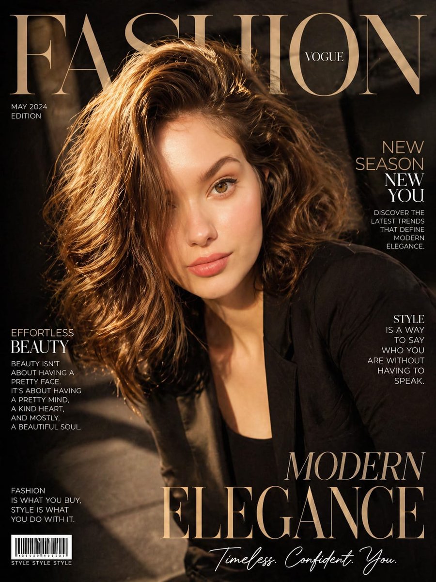 Cinematisches Mode-Magazin-Cover