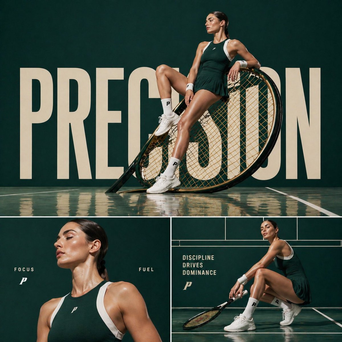 Collage de Moda Deportiva Cinematográfico