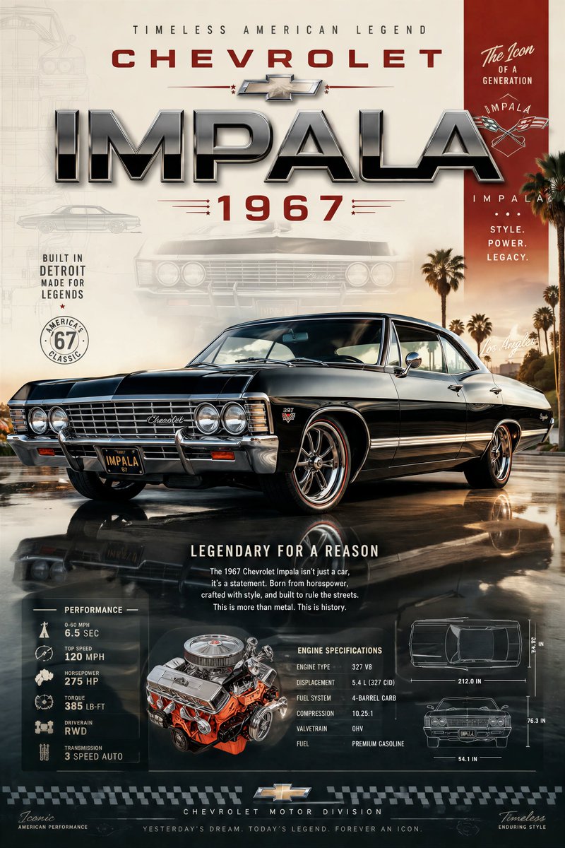 Episches Premium-Auto-Poster