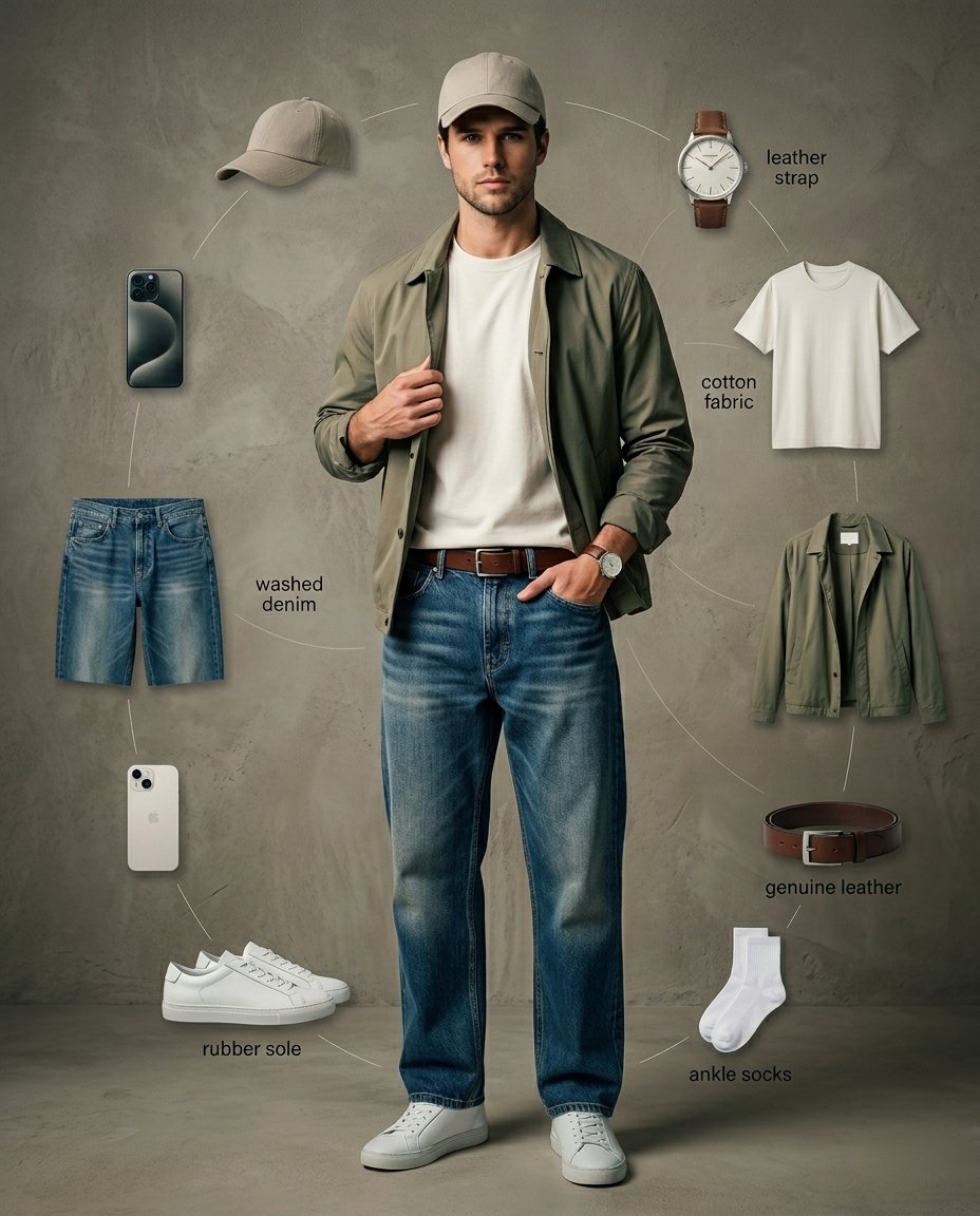 Luxus-Herren-Outfit-Infografik