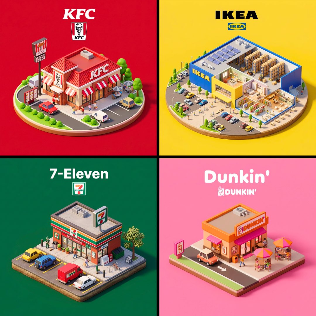 3D-Diorama eines Markenstores
