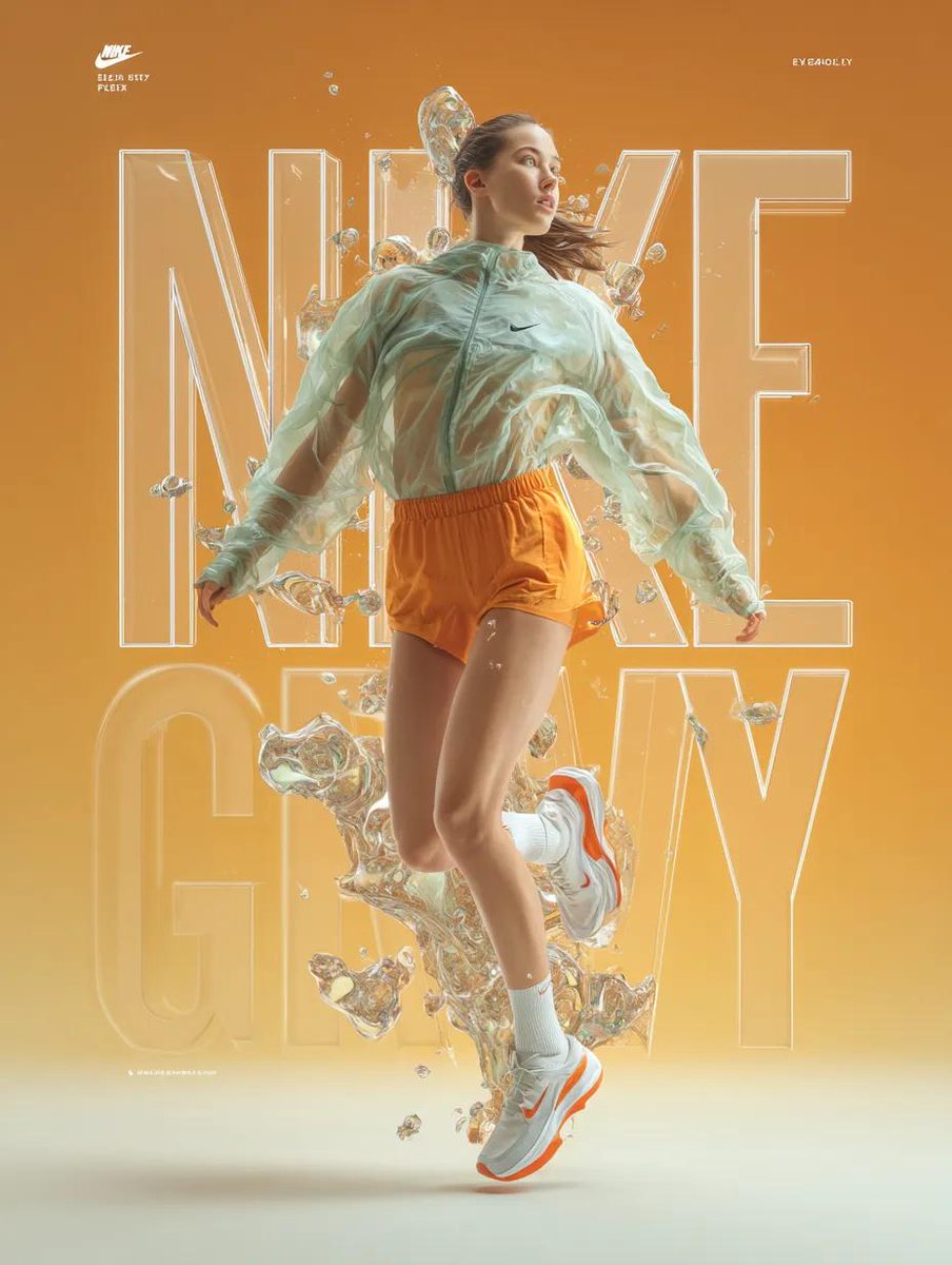 Futuristische Nike-Modewerbung