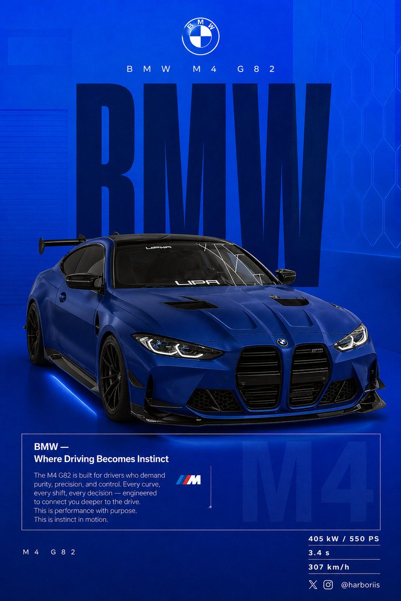 BMW M4 G82 Social Poster