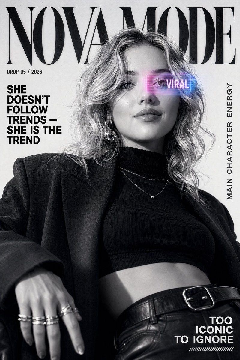 Hochmodisches Gen Z Modemagazin-Cover