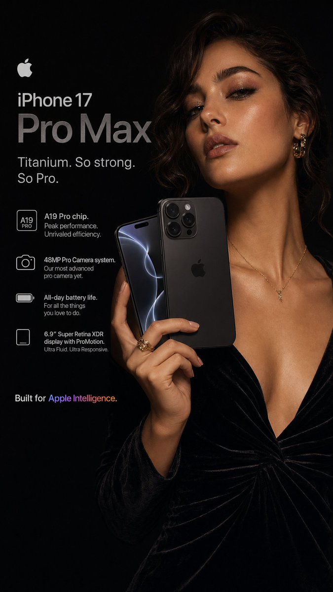 Anuncio Editorial del iPhone 17 Pro Max