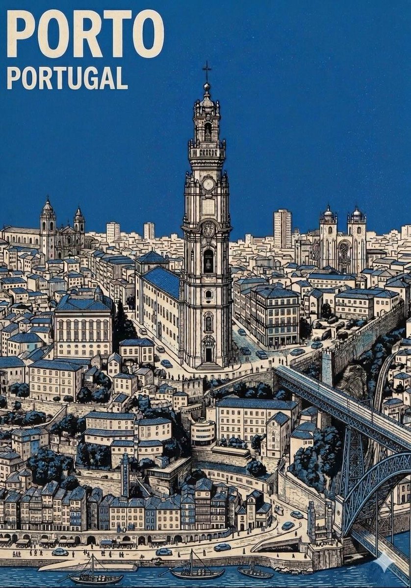 Retro-Reiseplakat der Stadt
