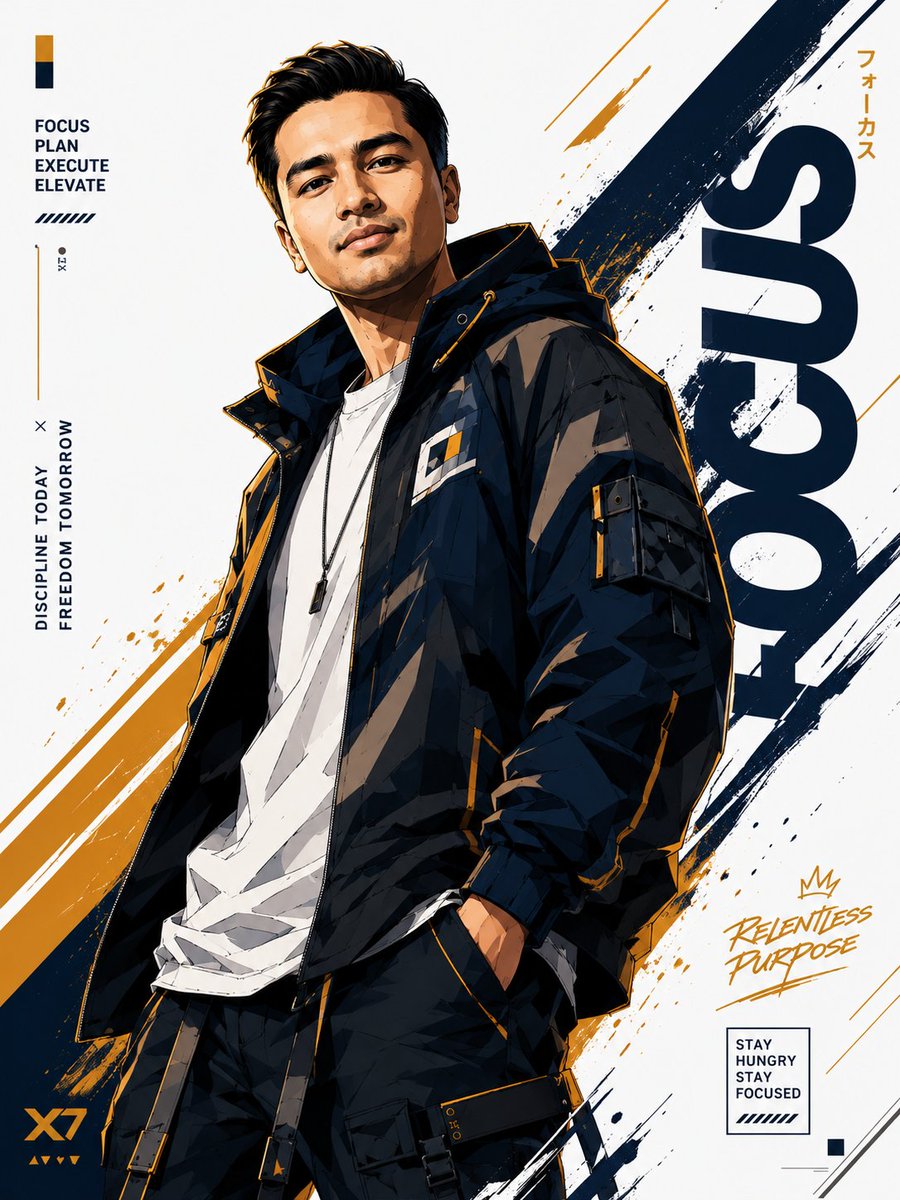 Charakter-Poster im Streetwear-Stil