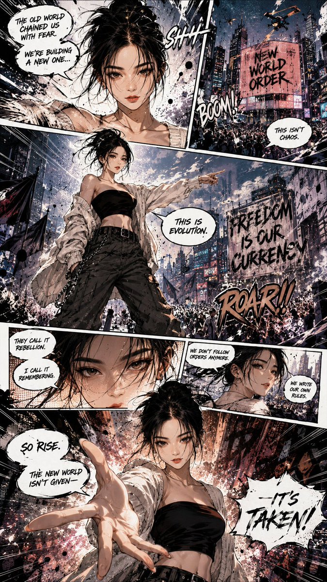 Cinematic Manga Page from Portrait