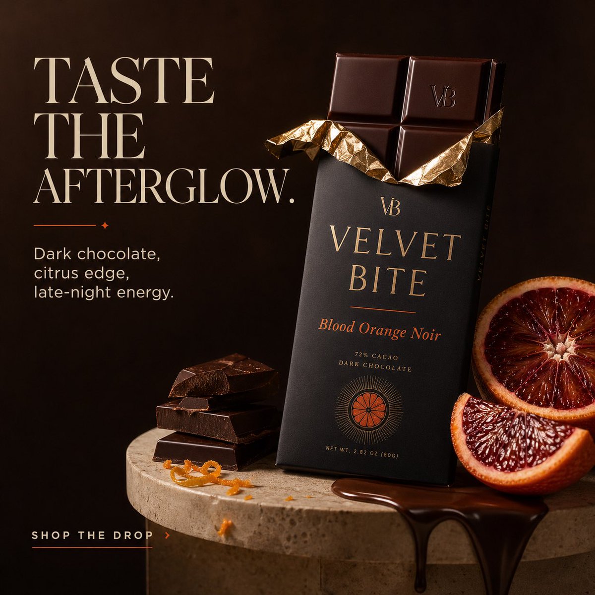 Velvet Bite 奢華巧克力廣告系列