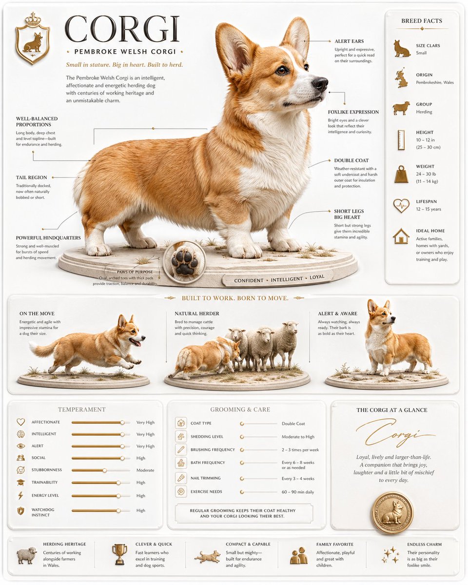 Corgi 3D Anatomy Infographic