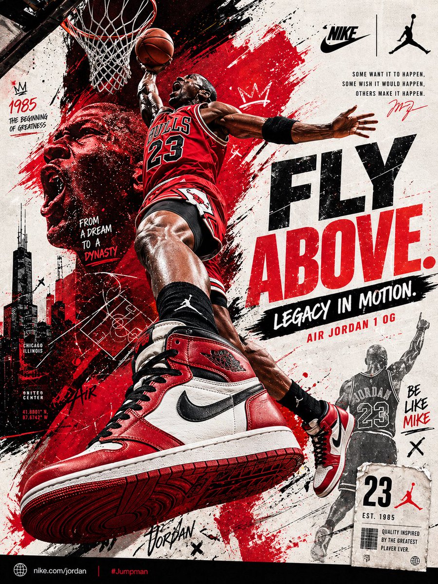 Air Jordan 傳奇拼貼海報
