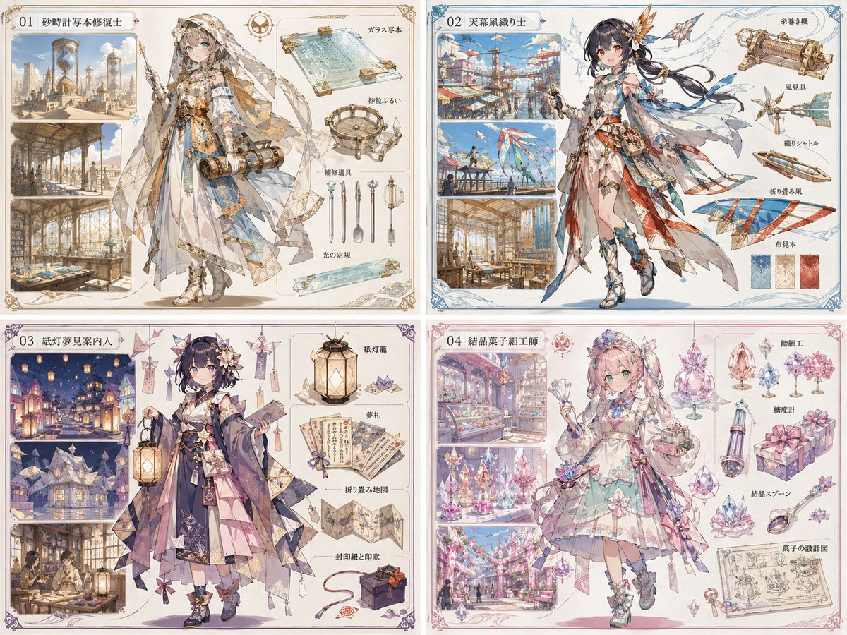 オリジナルアニメの世界観&キャラ設定資料