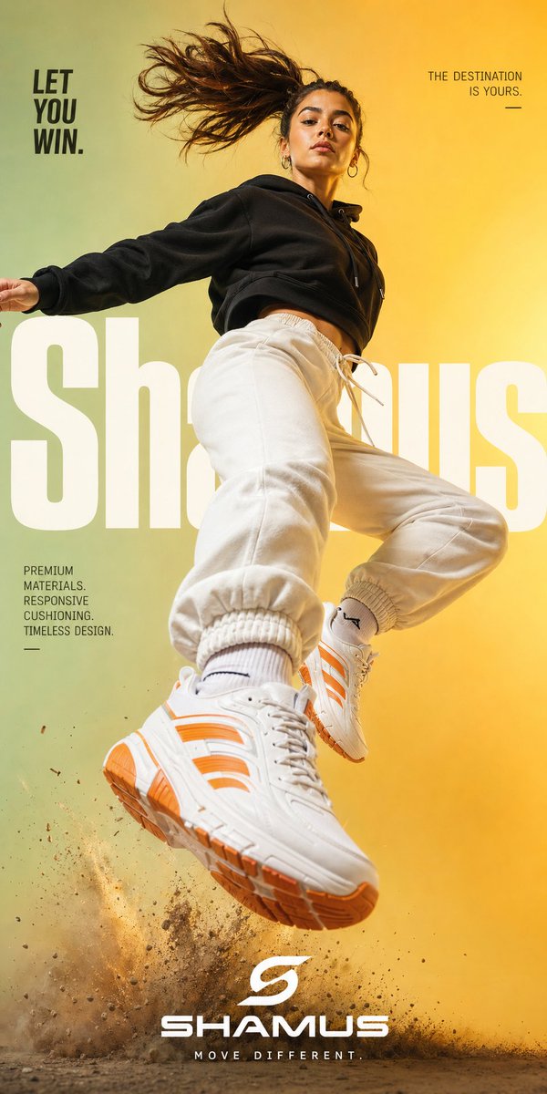 Shamus 电影感球鞋广告海报