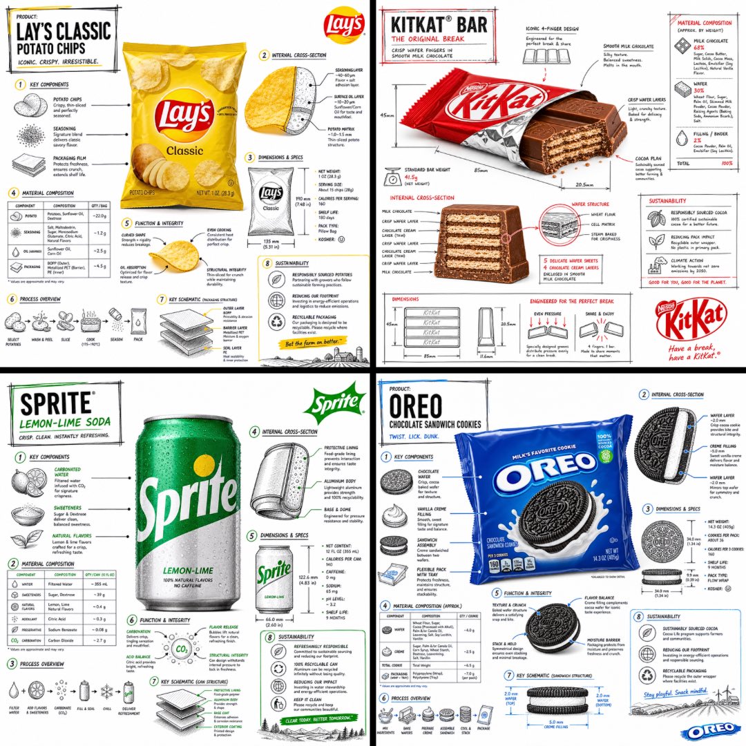 Infografía Técnica de Snack