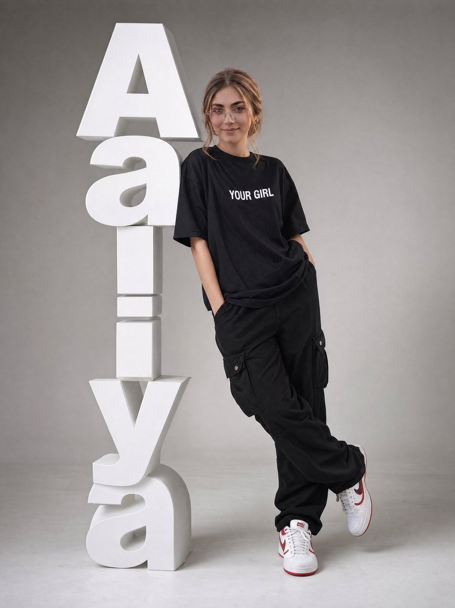 3D Letter Fashion Portrait