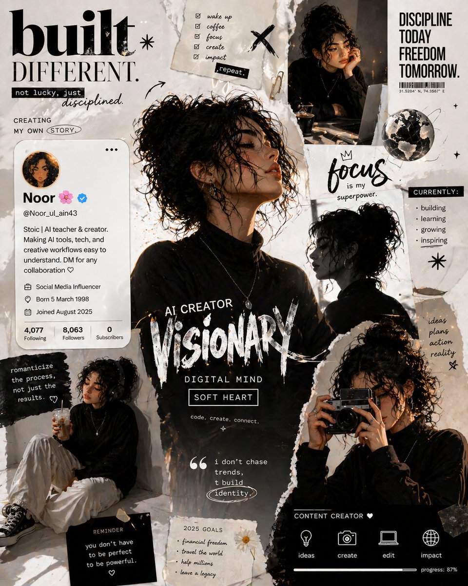 Editorial-Moodboard "Built Different"