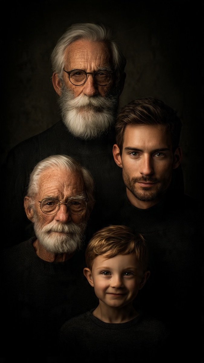 Porträt von fünf Generationen