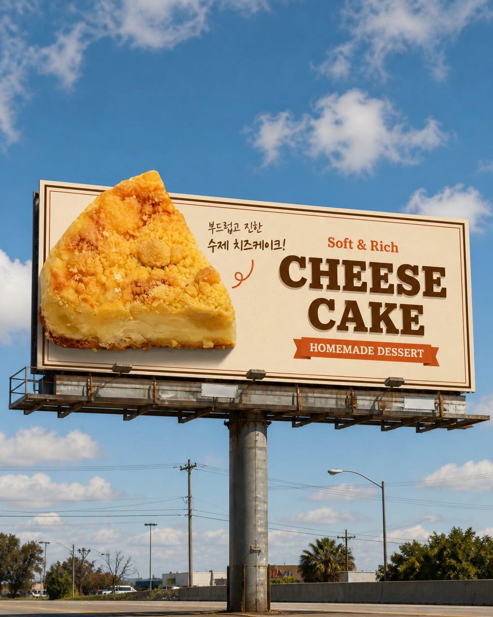 Realistische Cheesecake-Plakatwand