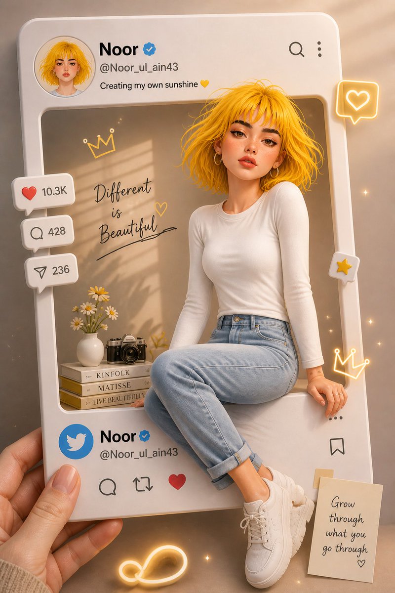 3D-карточка профиля в соцсети «Noor»