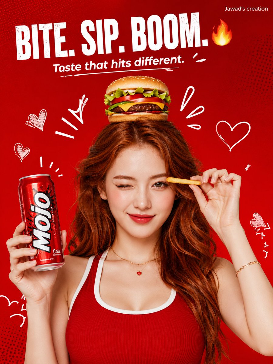 バーガー&ソーダの広告ポスター