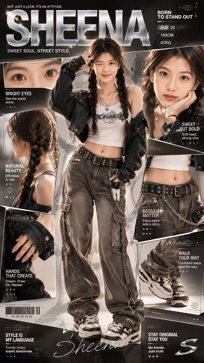 Póster de Personaje Streetwear Y2K