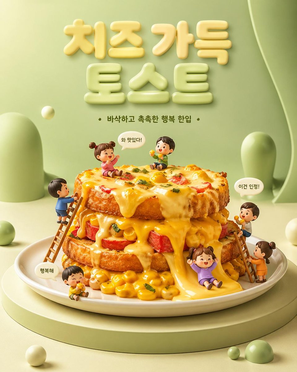 Niedliches Korea-Food-Poster