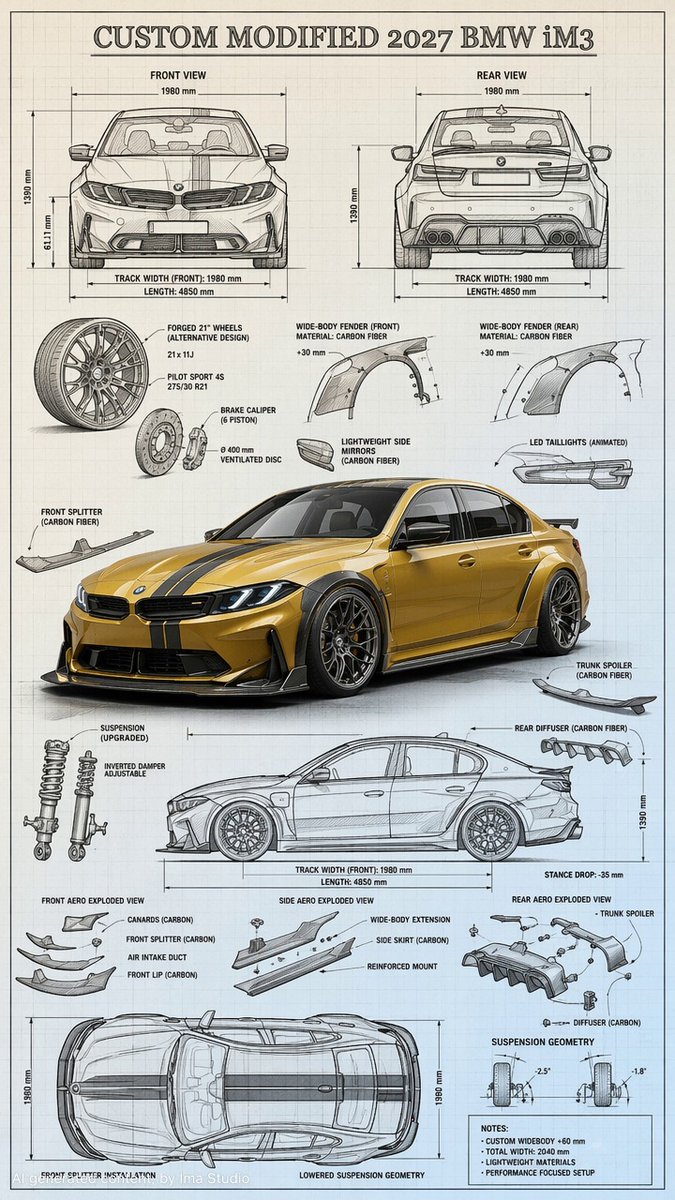 Blueprint de Conceito do BMW iM3