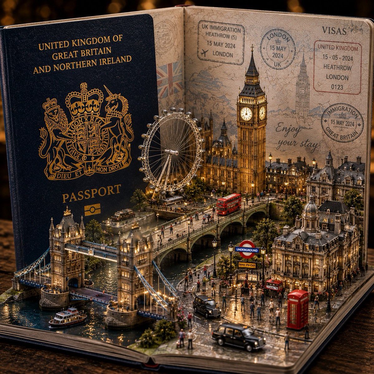 Mundo em Miniatura no Passaporte