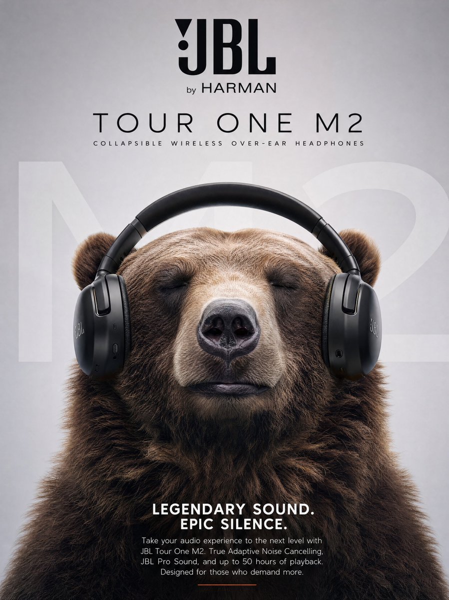 Animals in Premium Headphones Ad Posters