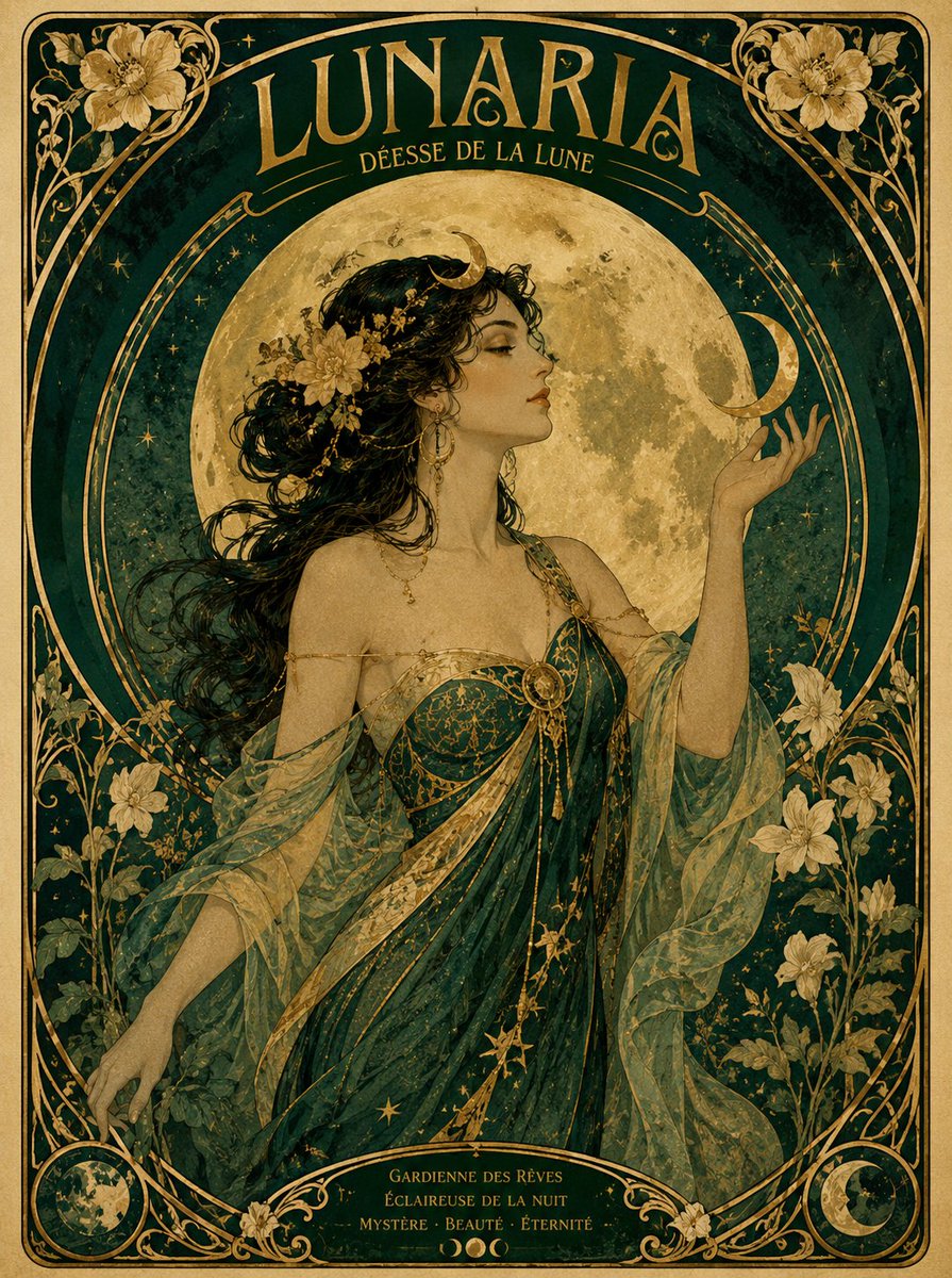 Ornamentales Art-Nouveau-Poster
