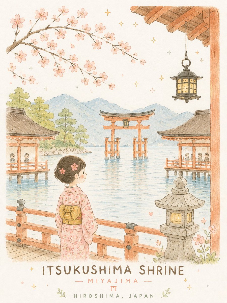 ミニマルな童話風子供イラスト