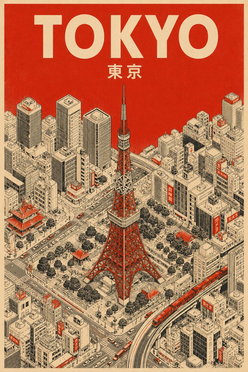 ミッドセンチュリー旅行ポスター