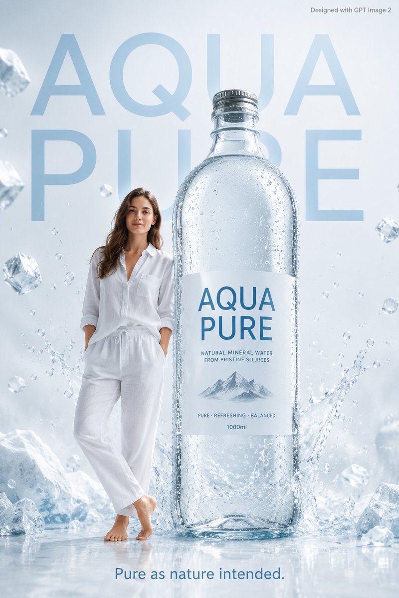 Premium-Mineralwasser-Poster