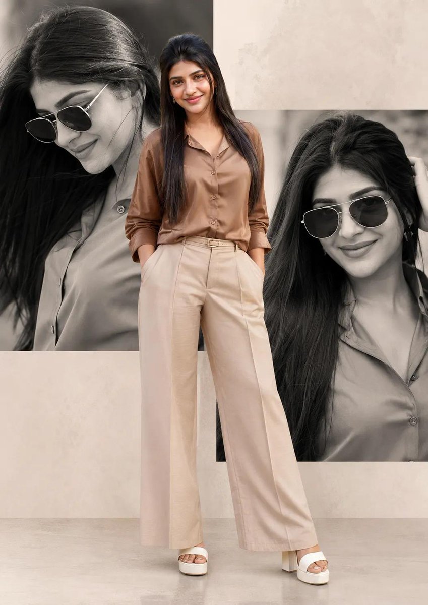 Retrato Collage de Moda Beige